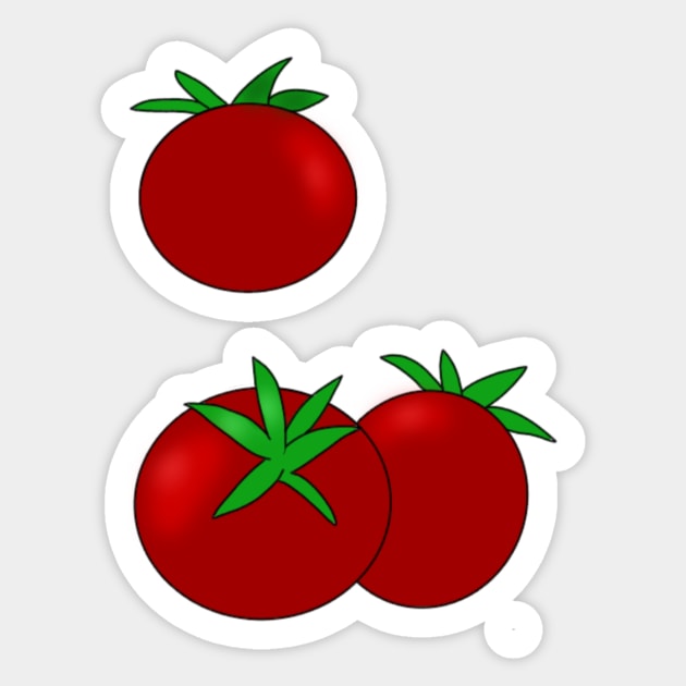 Tomato Pattern Sticker by Not Like The Otters